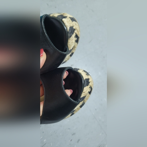 Castañer Black Wedge Sandals - Picture 9 of 13